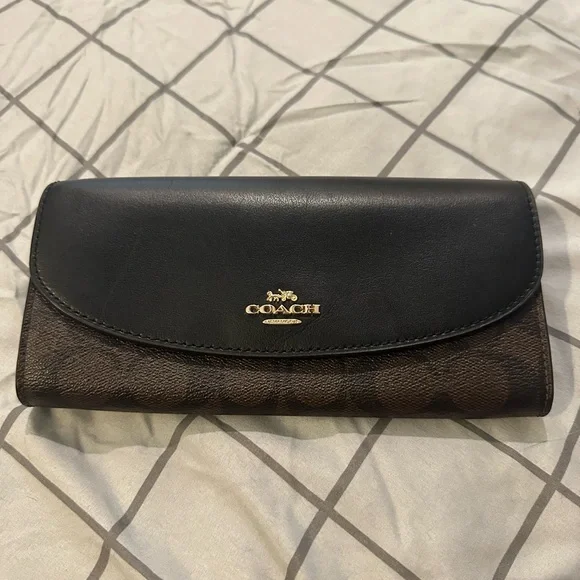Coach Black and Brown Women's Wallet - Picture 1 of 5